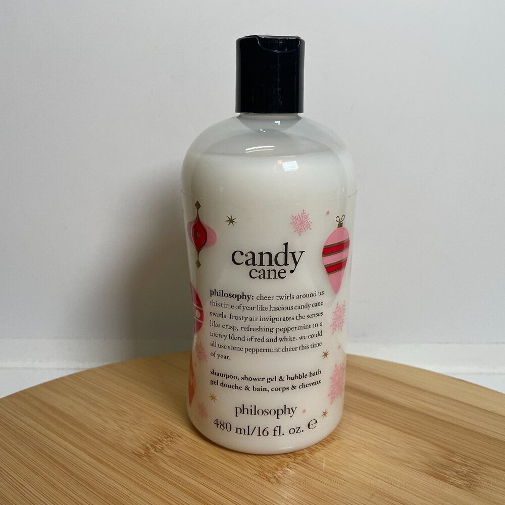 Philosophy Candy Cane Shampoo Shower Gel Bubble Bath 16 fl oz 480 mL